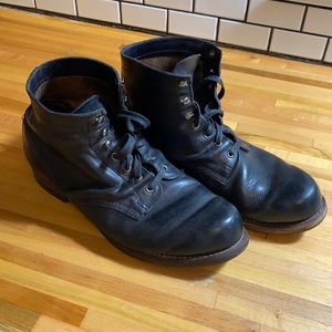 Black Leather Wolverine 1000 Mile Boots 9.50